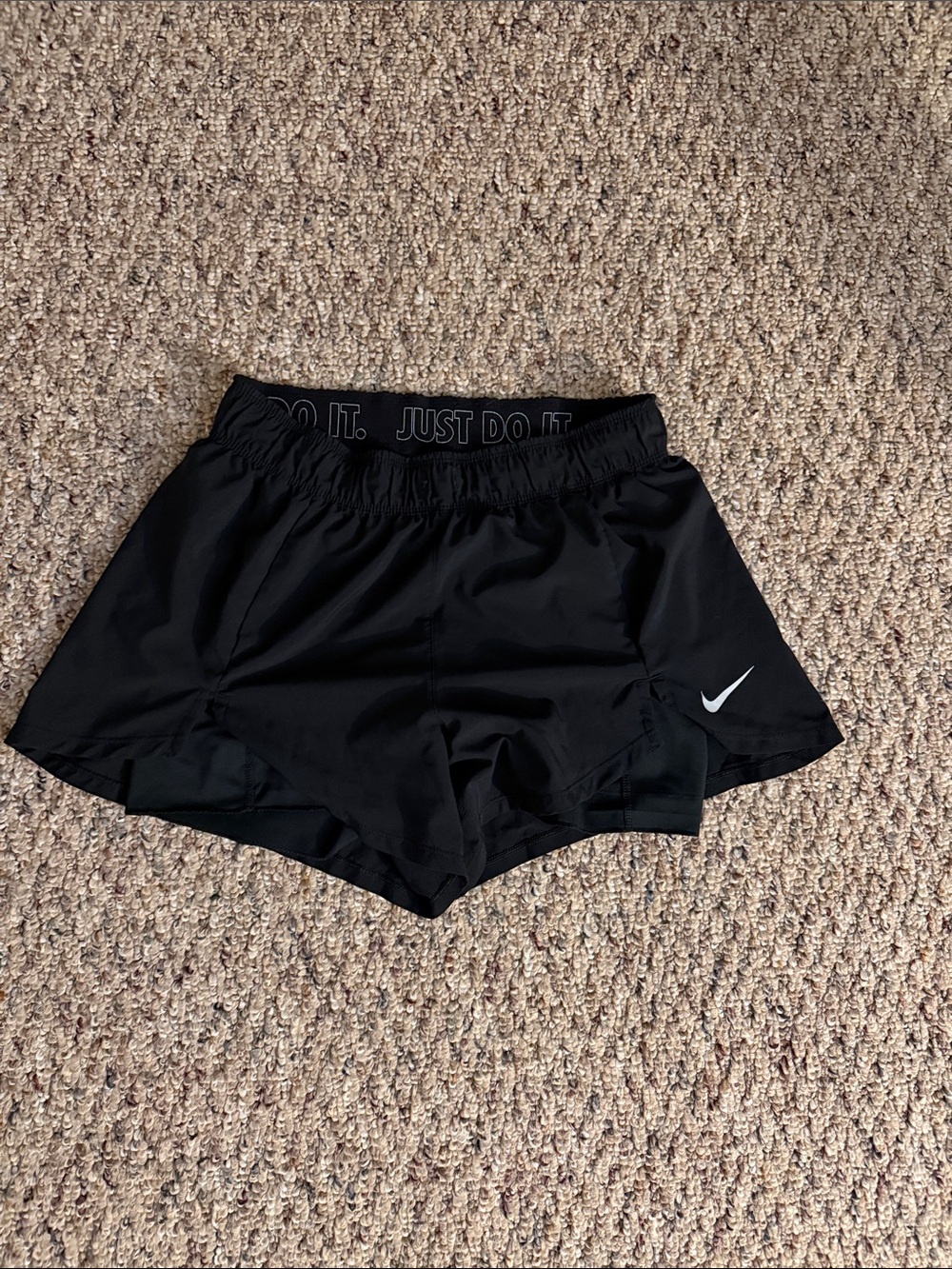 Nike Black Women's Athletic Shorts with Branded Waistband
